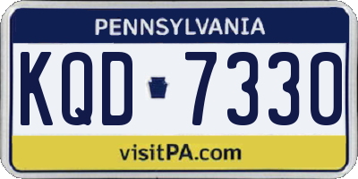 PA license plate KQD7330