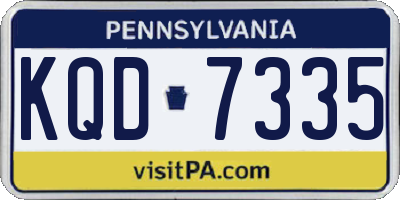 PA license plate KQD7335