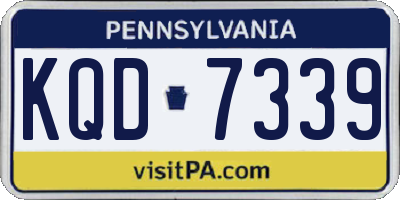 PA license plate KQD7339