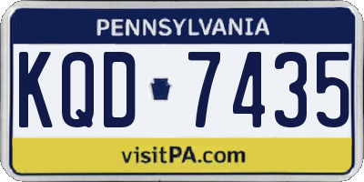 PA license plate KQD7435