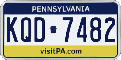 PA license plate KQD7482