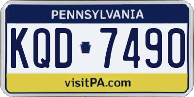 PA license plate KQD7490