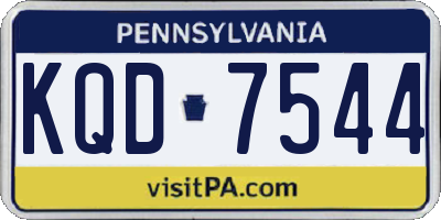 PA license plate KQD7544