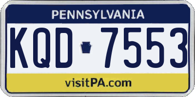 PA license plate KQD7553