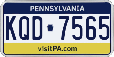 PA license plate KQD7565