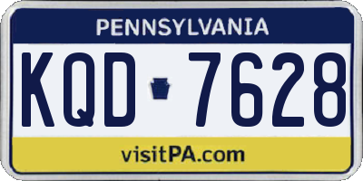 PA license plate KQD7628