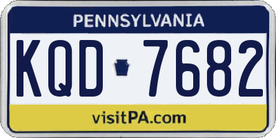 PA license plate KQD7682