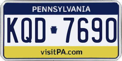 PA license plate KQD7690