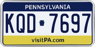 PA license plate KQD7697