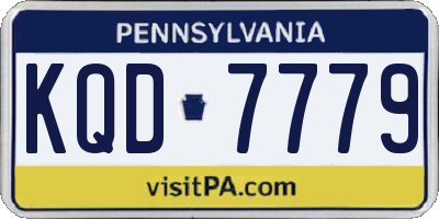 PA license plate KQD7779