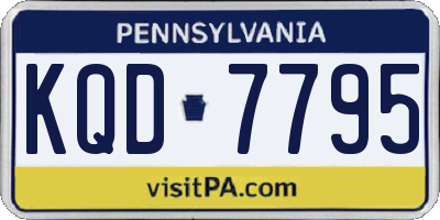 PA license plate KQD7795