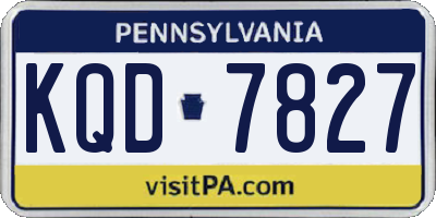 PA license plate KQD7827