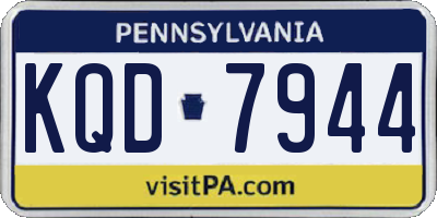 PA license plate KQD7944