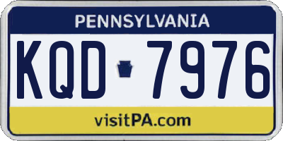 PA license plate KQD7976