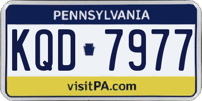 PA license plate KQD7977