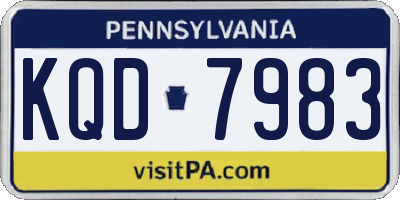 PA license plate KQD7983