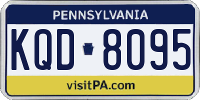 PA license plate KQD8095