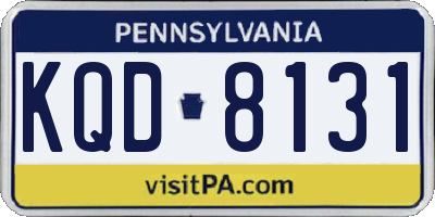 PA license plate KQD8131