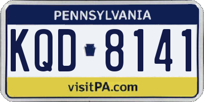PA license plate KQD8141