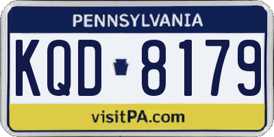 PA license plate KQD8179