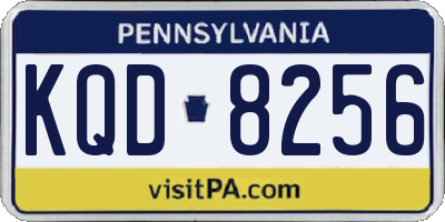 PA license plate KQD8256