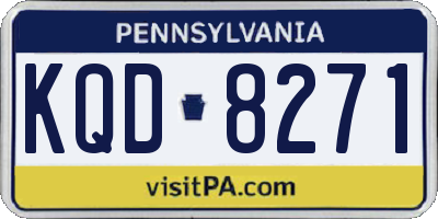 PA license plate KQD8271