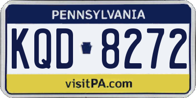 PA license plate KQD8272