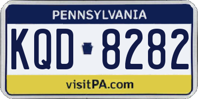 PA license plate KQD8282