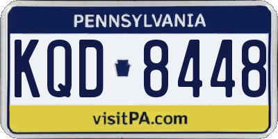 PA license plate KQD8448