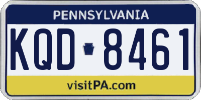 PA license plate KQD8461