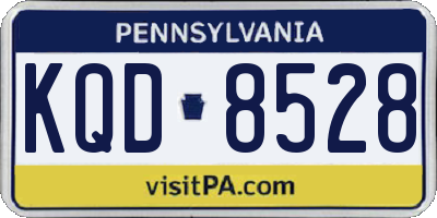 PA license plate KQD8528