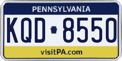 PA license plate KQD8550