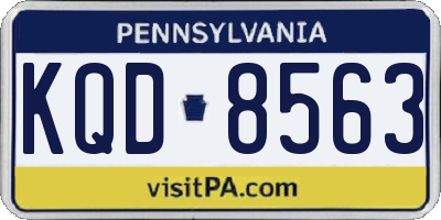 PA license plate KQD8563