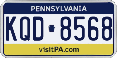 PA license plate KQD8568