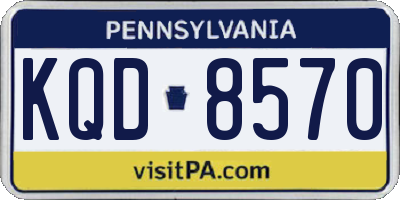 PA license plate KQD8570