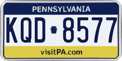 PA license plate KQD8577