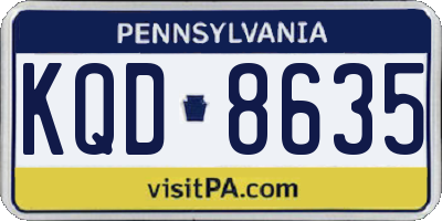 PA license plate KQD8635