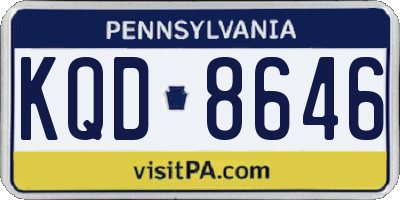 PA license plate KQD8646