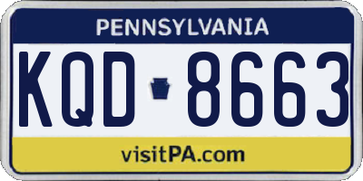 PA license plate KQD8663