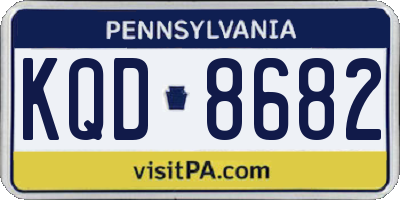 PA license plate KQD8682