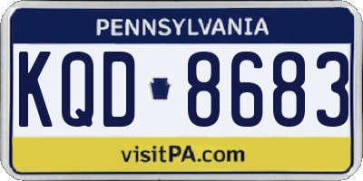 PA license plate KQD8683