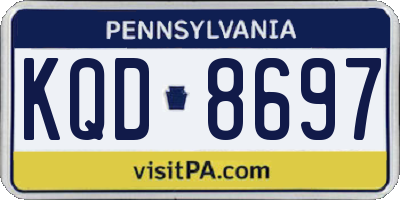 PA license plate KQD8697
