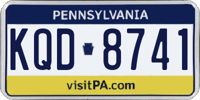 PA license plate KQD8741