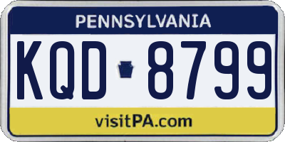 PA license plate KQD8799