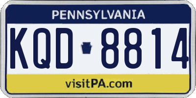 PA license plate KQD8814