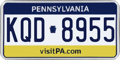 PA license plate KQD8955