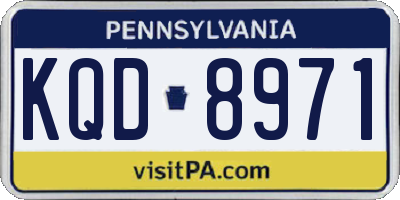 PA license plate KQD8971