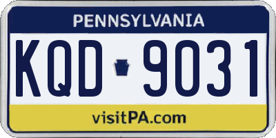 PA license plate KQD9031