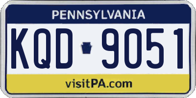 PA license plate KQD9051