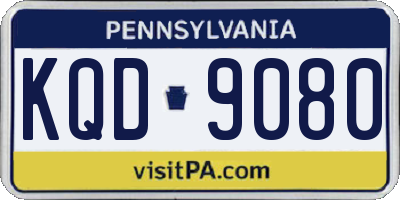 PA license plate KQD9080